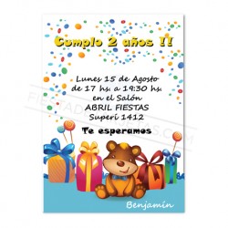 Tarjeta Cumpleaños Infantil INF004