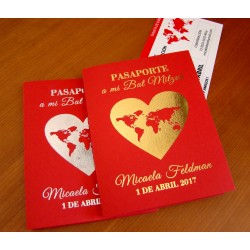 Invitación de Bat mitzvá Pasaporte